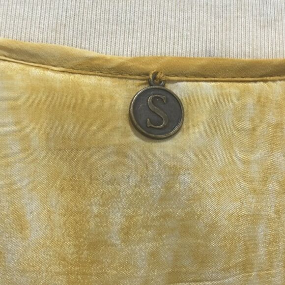 NEW! Soft Surroundings Yellow Scoop Neck Tunic ~ Side Ties ~ M - Picture 9 of 12